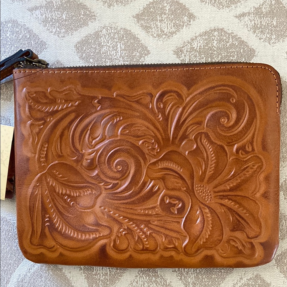 Patricia Nash Embossed Leather Clutch